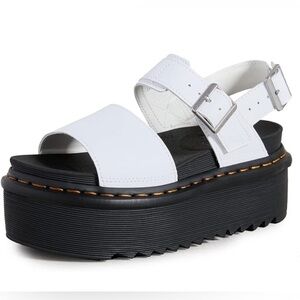 Dr. Martens White Voss Quad Sandal